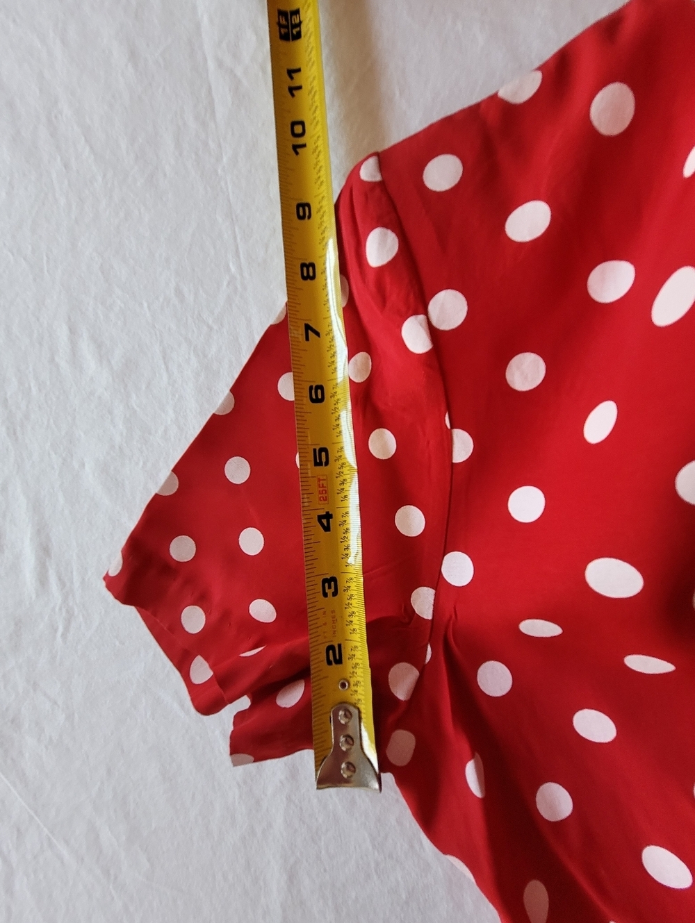 VTG My Michelle Red & White Polka Dot Mini Dress Size 11/12 - Picture 8 of 11